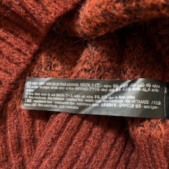 🧡3/15 Zara  Knit Animal Print Oversized Soft Feel Sweater Women's S - Picture 8 of 9